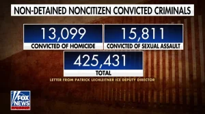 Crime stats of illegal migrants according to fox news. Trump policy about safety of citizen. blogsdaily.org